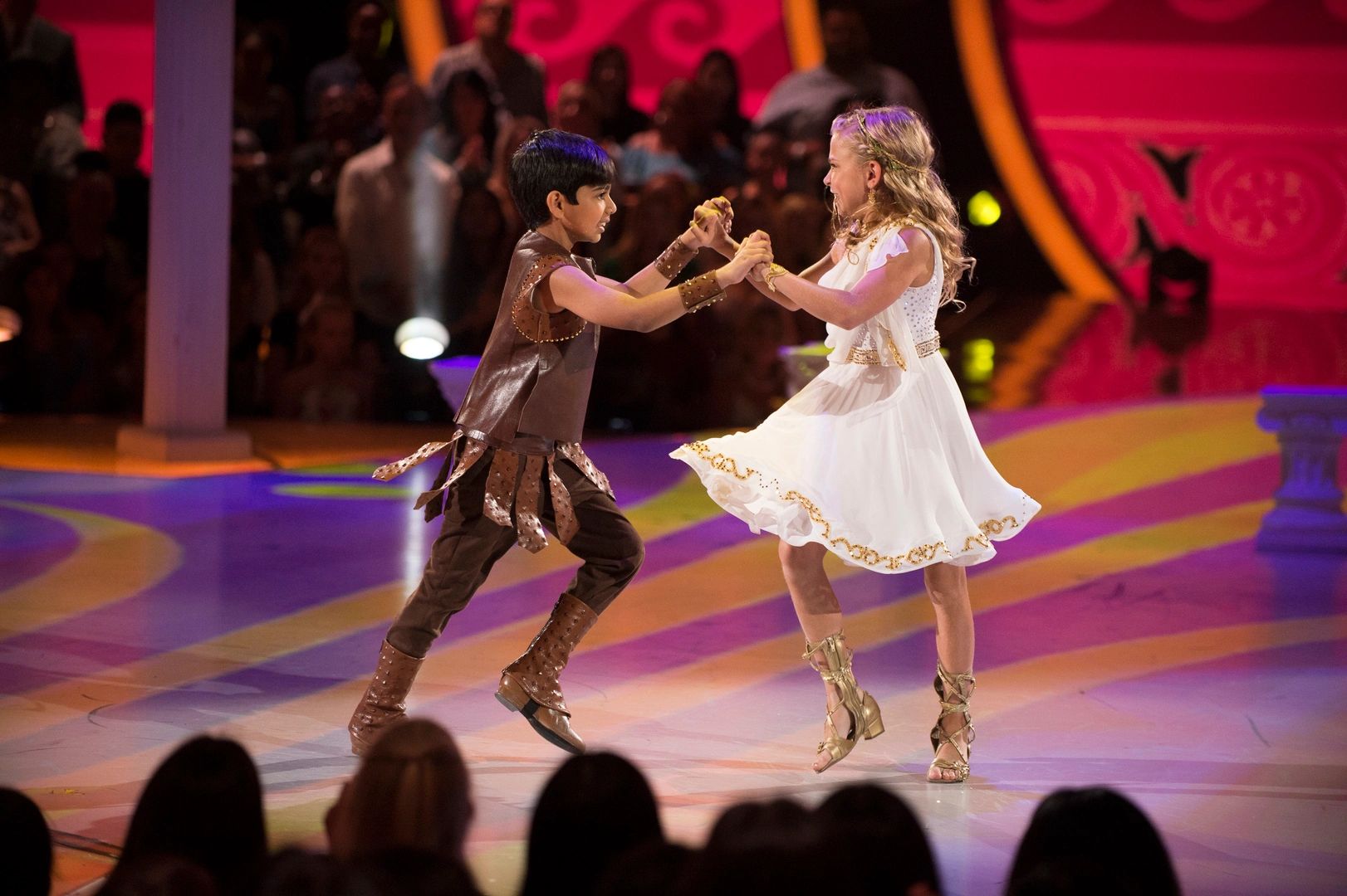 Akash Vukoti on DWTS Juniors in spelling bee costume