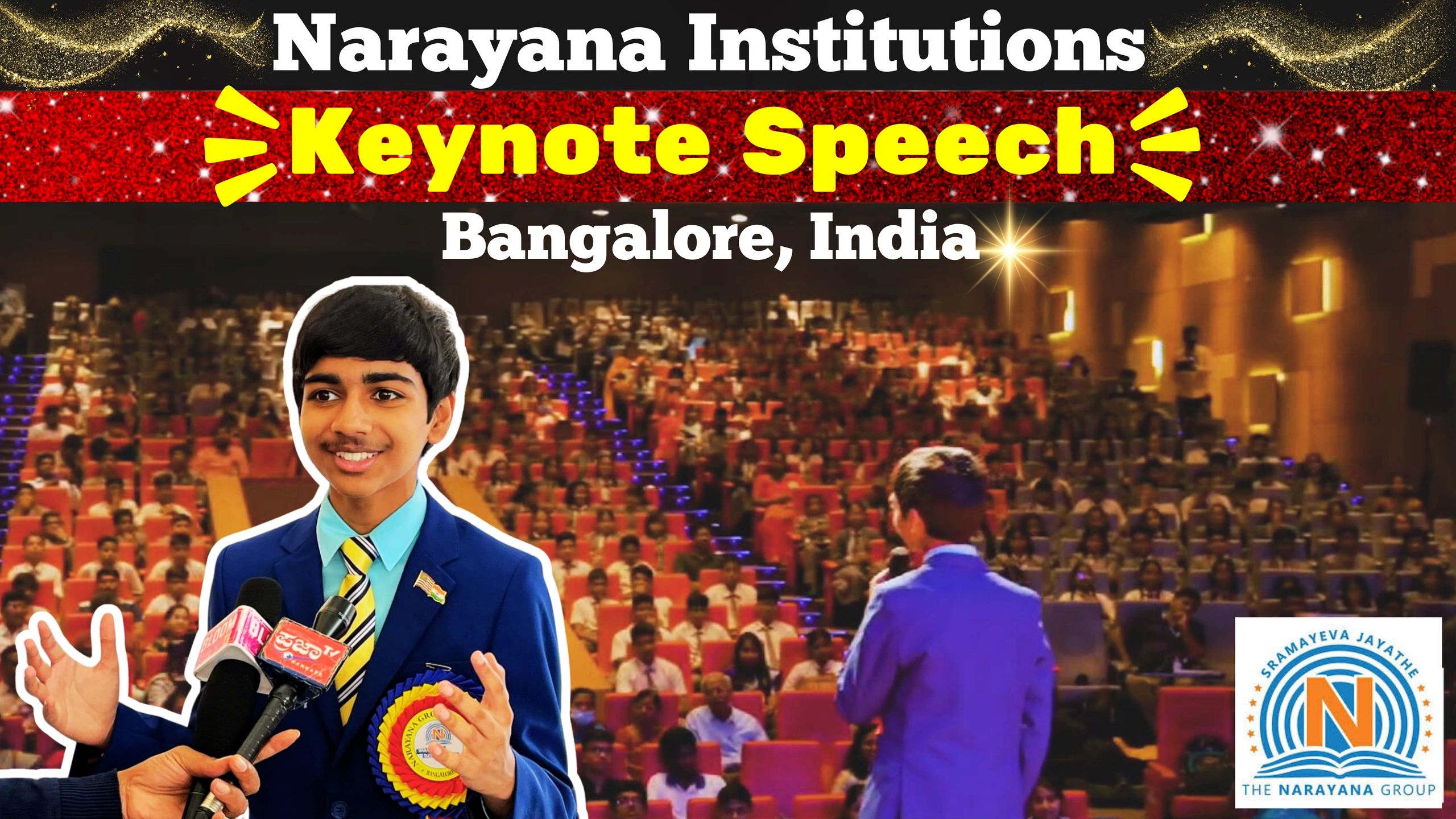 Akash Vukoti keynote at Narayana Group Bangalore